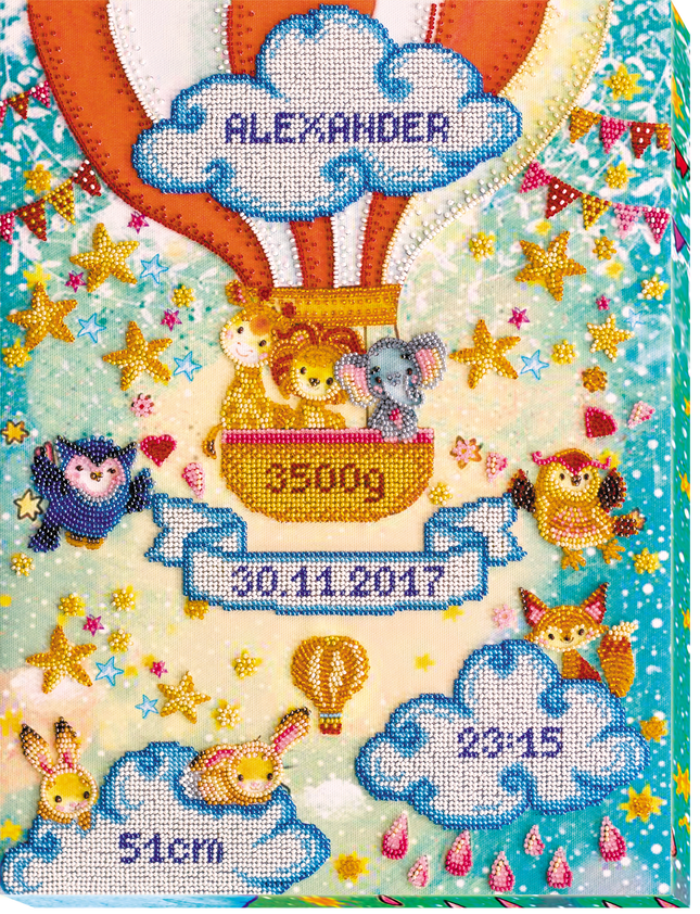 DIY Bead Embroidery Kit "Metrics" 11.8"x15.7" / 30.0x40.0 cm