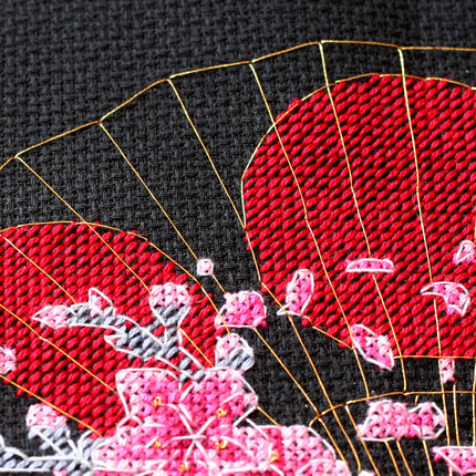 DIY Cross Stitch Kit "Fan" 7.1"x5.9"