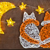 String Art Creative DIY Kit "Cats" 7.5"x11.4" / 19.0x29.0 cm