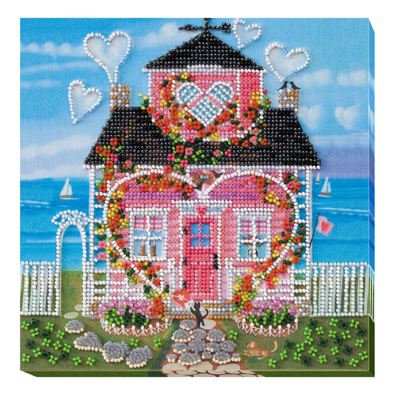 DIY Bead Embroidery Kit "Where love lives"