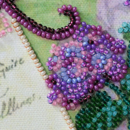 DIY Bead Embroidery Kit "Love"  5.9"x5.9" / 15.0x15.0 cm