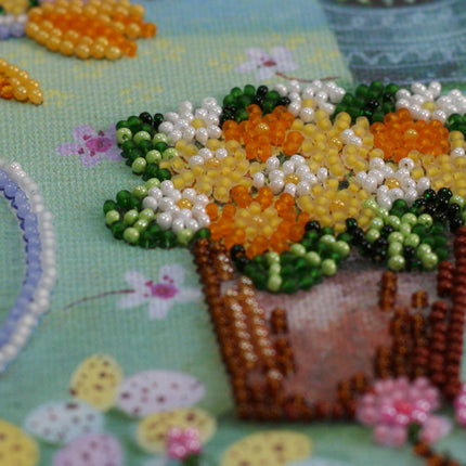 DIY Bead Embroidery Kit "April morning"