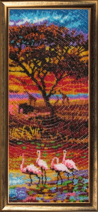 Bead DIY Embroidery Kit "Africa part 3" 13.0"x5.5"/ 33.0x14.0 cm