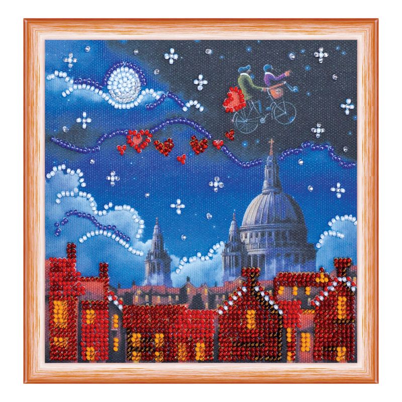 DIY Bead Embroidery Kit "Romantic trip"  5.9"x5.9" / 15.0x15.0 cm