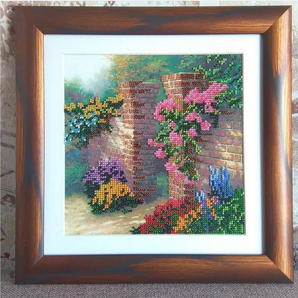 Canvas for bead embroidery "Flammentanz" 7.9"x7.9" / 20.0x20.0 cm