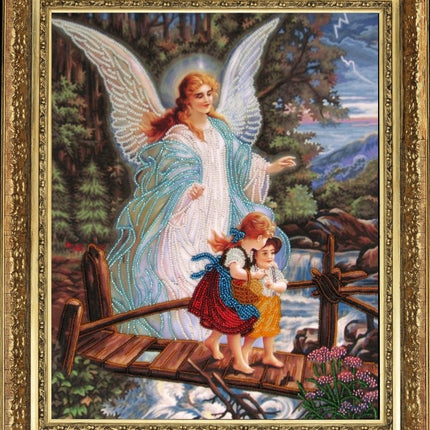DIY Bead Embroidery Kit "Angel" 13.4"x10.6" / 34.0x27.0 cm