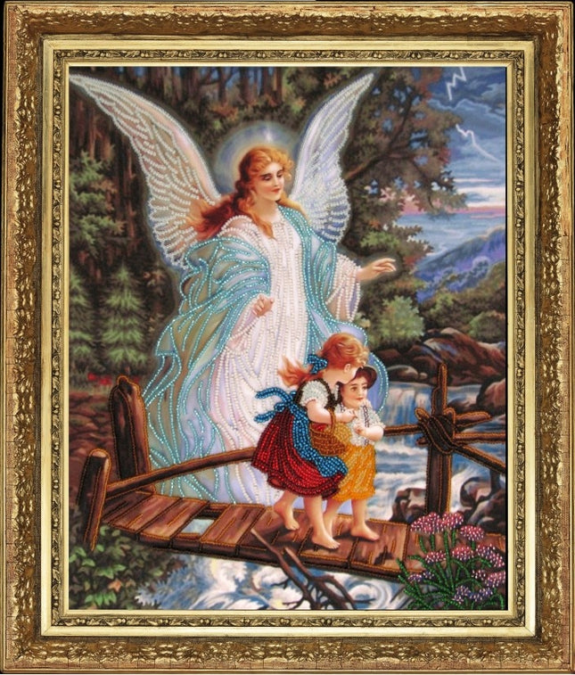 DIY Bead Embroidery Kit "Angel" 13.4"x10.6" / 34.0x27.0 cm