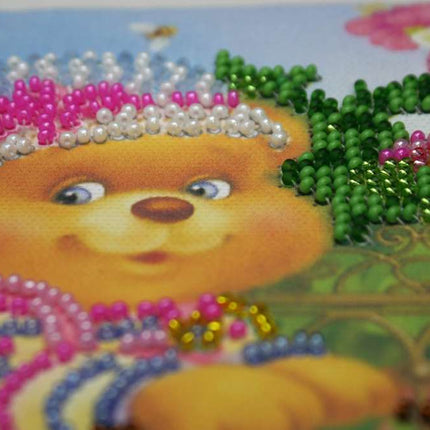 DIY Bead Embroidery Kit "Mothers and daughters"  5.9"x5.9" / 15.0x15.0 cm