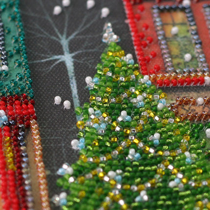 DIY Bead Embroidery Kit "Holiday town"