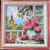 Canvas for bead embroidery "Sprince romance" 7.9"x7.9" / 20.0x20.0 cm