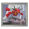 DIY Bead Embroidery Kit "Vase with Tulips" 10.6"x11.8" / 27.0x30.0 cm