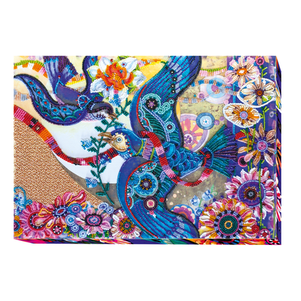 DIY Bead Embroidery Kit "Good News" 13.8"x9.8" / 35.0x25.0 cm