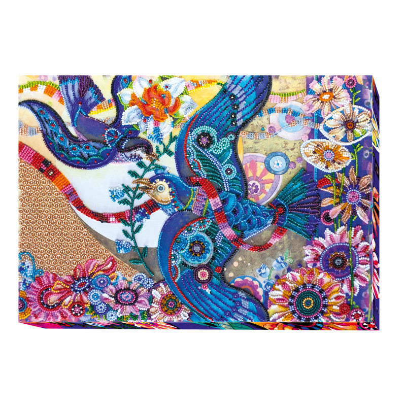 DIY Bead Embroidery Kit "Good News" 13.8"x9.8" / 35.0x25.0 cm