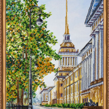 DIY Bead Embroidery Kit "City sketches – 1" 11.8"x17.7" / 30.0x45.0 cm