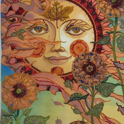 DIY Bead Embroidery Kit "s Sunny Windly" 11.8"x16.1" / 30.0x41.0 cm