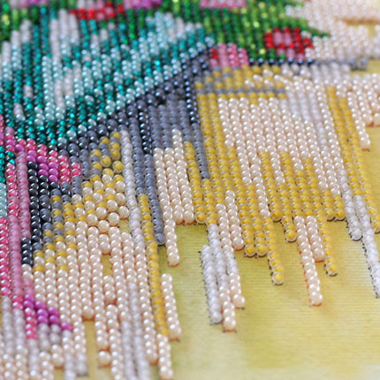 DIY Bead Embroidery Kit "Umbrella and tulips"