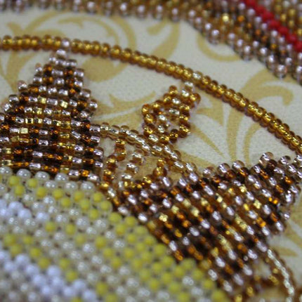 DIY Bead Embroidery Kit "Icon of the Mother of God of «Tenderness»" 7.5"x9.8" / 19.0x25.0 cm
