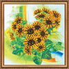 DIY Bead Embroidery Kit "Sunflowers" 11.8"x11.4" / 30.0x29.0 cm