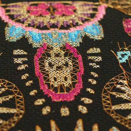 DIY Cross Stitch Kit "Golden elephant" 11.4"x11.4"
