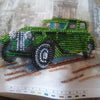 DIY Bead Embroidery Kit "Rolls-Royce"  5.9"x5.9" / 15.0x15.0 cm