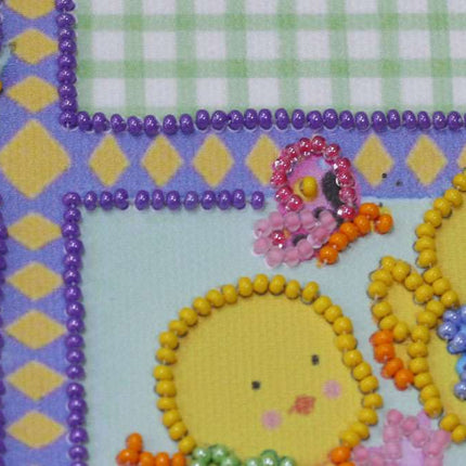 DIY Bead Embroidery Kit "Easter patterns"  5.9"x5.9" / 15.0x15.0 cm