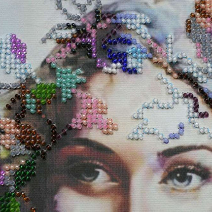 DIY Bead Embroidery Kit "Spring mood" 11.0"x14.6" / 28.0x37.0 cm