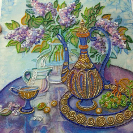Canvas for bead embroidery "Cobalt" 11.8"x11.8" / 30.0x30.0 cm