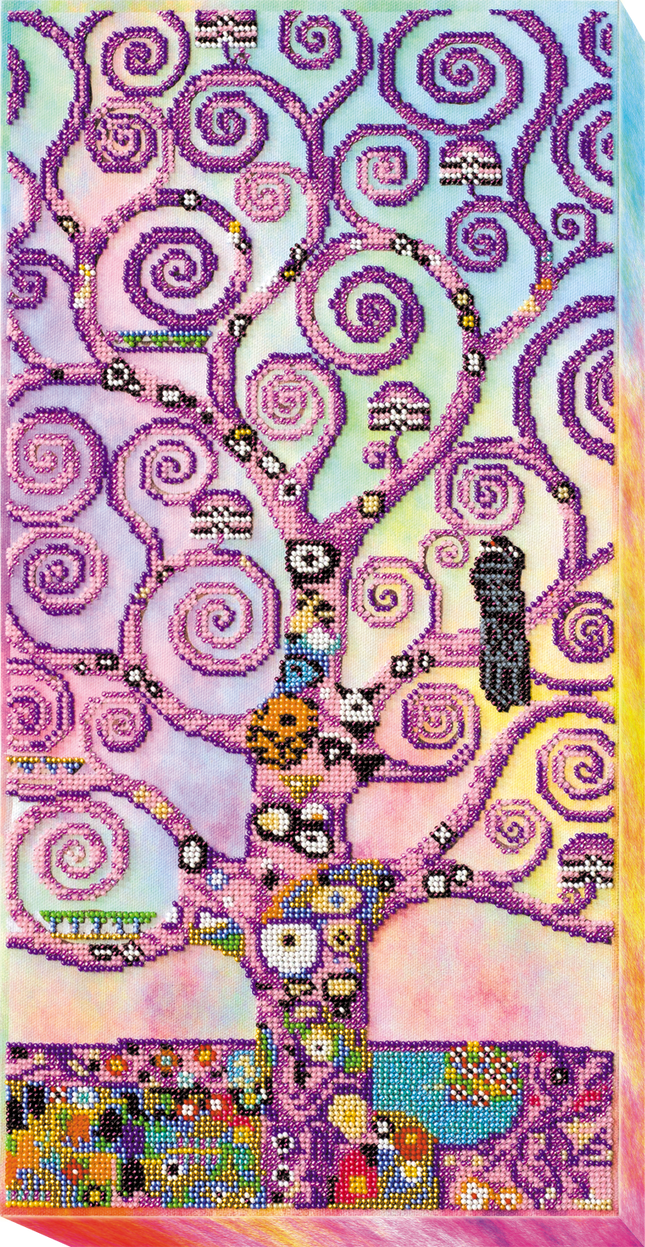 DIY Bead Embroidery Kit "Spring tree of life" 9.1"x18.1" / 23.0x46.0 cm