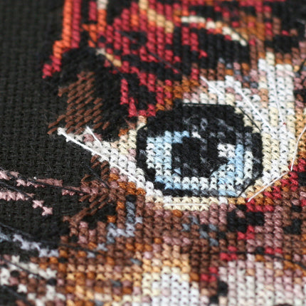 DIY Cross Stitch Kit "Fluffy kitten" 11.8"x13.8"