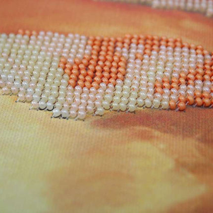 DIY Bead Embroidery Kit "Line of dance – 3" 12.6"x12.6" / 32.0x32.0 cm