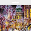 Canvas for bead embroidery "Winter in the city" 11.8"x11.8" / 30.0x30.0 cm