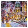 Canvas for bead embroidery "Winter in the city" 11.8"x11.8" / 30.0x30.0 cm