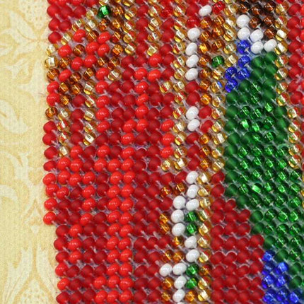 DIY Bead Embroidery Kit "Icon of the Mother of God "Refreshing and Refuge"" 7.5"x9.8" / 19.0x25.0 cm