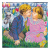 Canvas for bead embroidery "First Kiss" 7.9"x7.9" / 20.0x20.0 cm