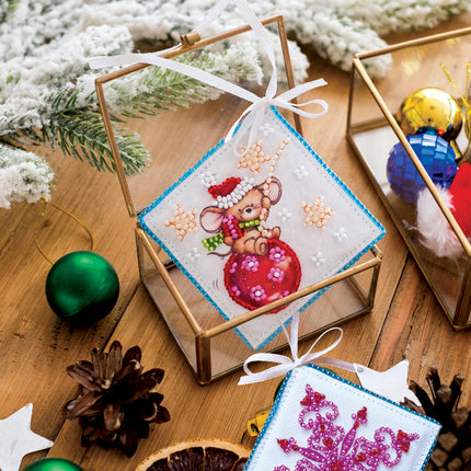 DIY Christmas tree toy kit "Little naughty mouse"