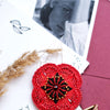 Beadwork kit for creating brooch "Poppy"