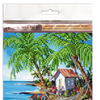 DIY Bead Embroidery Kit "Hut by the sea"  5.9"x5.9" / 15.0x15.0 cm