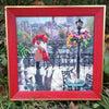 Canvas for bead embroidery "Embrace Paris" 7.9"x7.9" / 20.0x20.0 cm