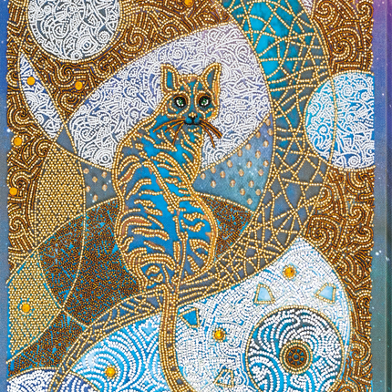 DIY Bead Embroidery Kit "Мoon walk" 11.8"x16.1" / 30.0x40.8 cm