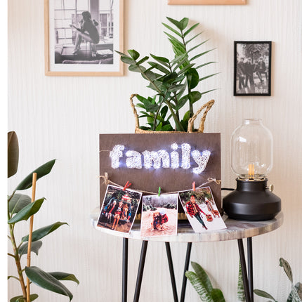 String Art Creative DIY Kit "Happy family" 7.5"x11.4" / 19.0x29.0 cm