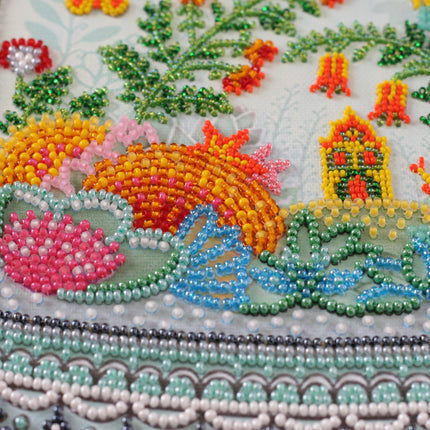 DIY Bead Embroidery Kit "Forever summer" 9.8"x12.6" / 25.0x32.0 cm