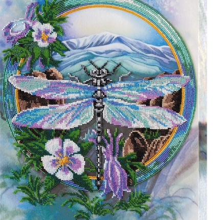DIY Bead Embroidery Kit "Summer water colors-3" 11.8"x13.4" / 30.0x34.0 cm