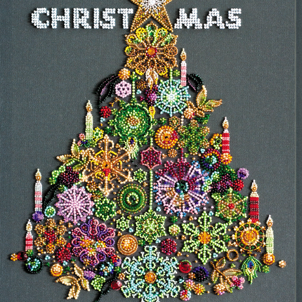 DIY Bead Embroidery Kit "Golden lights" 11.0"x15.0" / 28.0x38.0 cm
