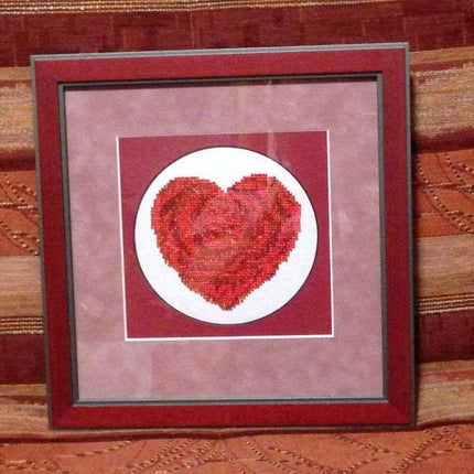 DIY Bead Embroidery Kit "Heart"  5.5"x5.5" / 14.0x14.0 cm