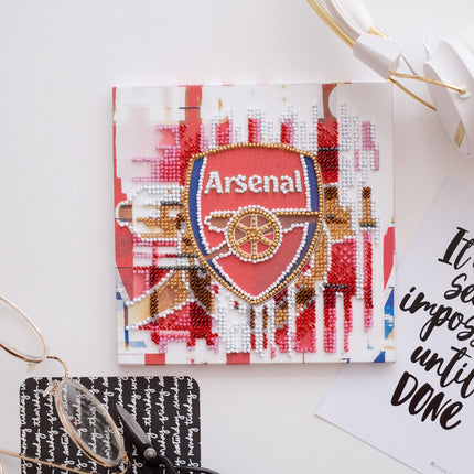 DIY Bead Embroidery Kit "FC Arsenal"  5.9"x5.9" / 15.0x15.0 cm