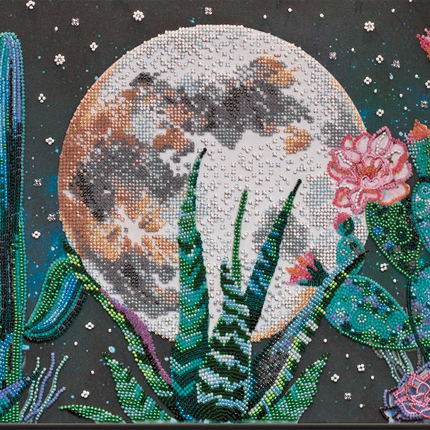 DIY Bead Embroidery Kit "Night in the desert" 16.5"x11.0" / 42.0x28.0 cm