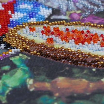 DIY Bead Embroidery Kit "At the samovar" 11.8"x14.6" / 30.0x37.0 cm