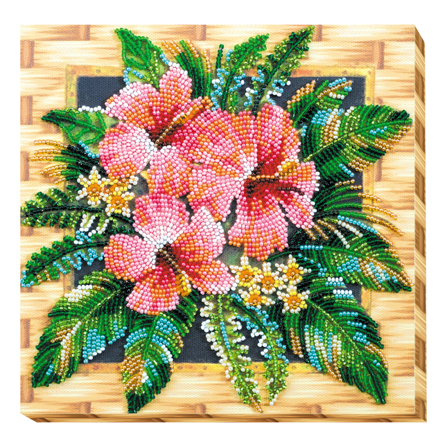 DIY Bead Embroidery Kit "Tanzanian flowers"