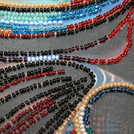 DIY Bead Embroidery Kit "Colors of Africa" 11.8"x15.7" / 30.0x40.0 cm