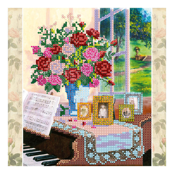 Canvas for bead embroidery "Polonaise" 7.9"x7.9" / 20.0x20.0 cm